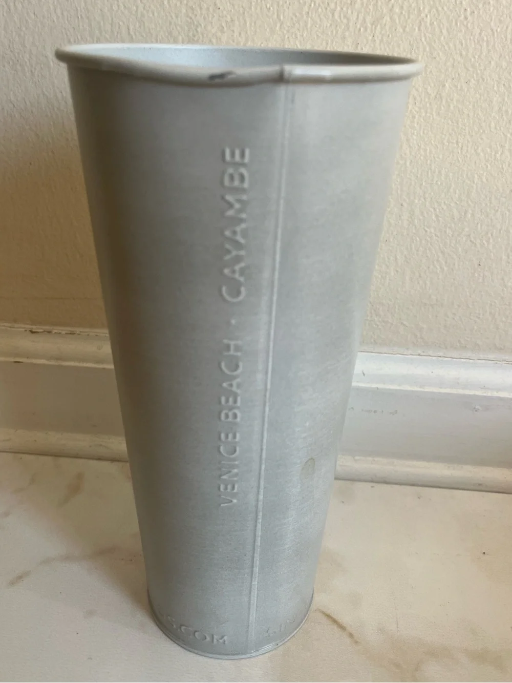 Venice Beach Cayambe Bouqs Tall Flower Vase Metal 9.25
